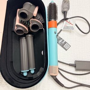 Dyson Airwrap Complete Turquoise and Orange Hair Tool